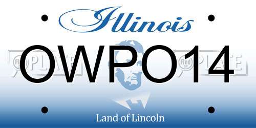 OWPO14 Illinois License Plate