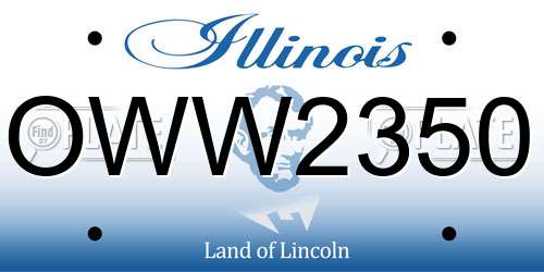 OWW2350 Illinois License Plate