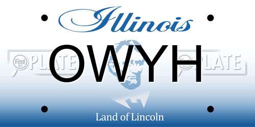 OWYH Illinois License Plate