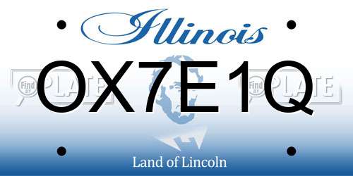 OX7E1Q Illinois License Plate
