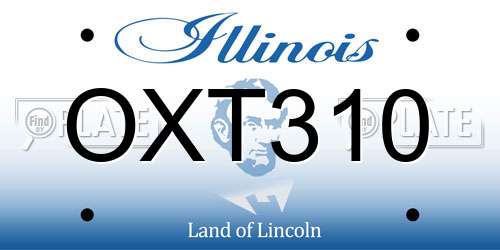 OXT310 Illinois License Plate