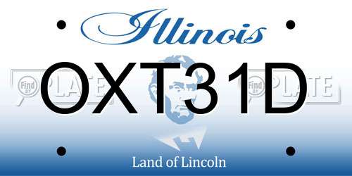 OXT31D Illinois License Plate