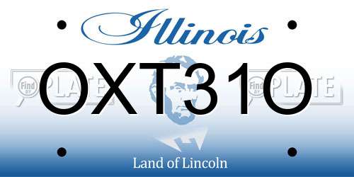 OXT31O Illinois License Plate