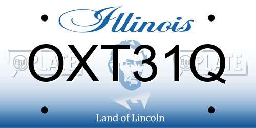 OXT31Q Illinois License Plate