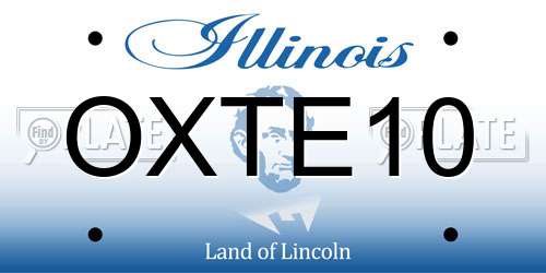 OXTE10 Illinois License Plate