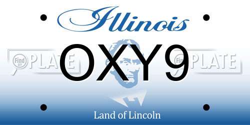 OXY9 Illinois License Plate