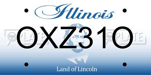 OXZ31O Illinois License Plate
