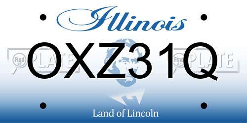 OXZ31Q Illinois License Plate