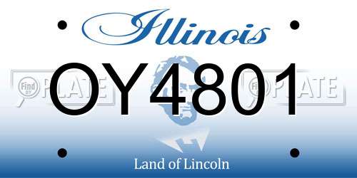 OY4801 Illinois License Plate