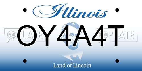 OY4A4T Illinois License Plate