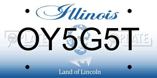 OY5G5T Illinois License Plate