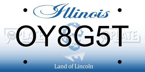 OY8G5T Illinois License Plate