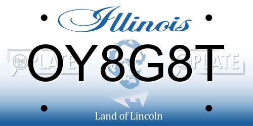 OY8G8T Illinois License Plate