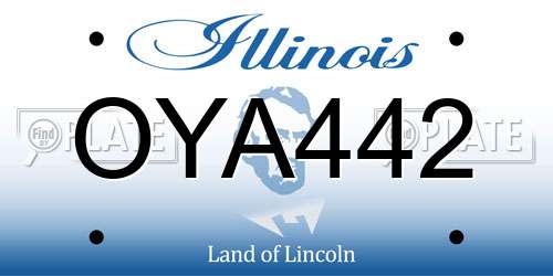 OYA442 Illinois License Plate
