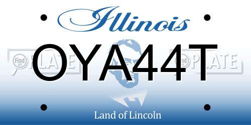 OYA44T Illinois License Plate