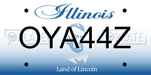OYA44Z Illinois License Plate