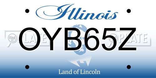 OYB65Z Illinois License Plate