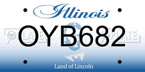 OYB682 Illinois License Plate