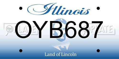 OYB687 Illinois License Plate