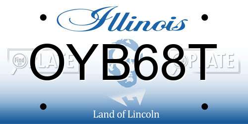 OYB68T Illinois License Plate