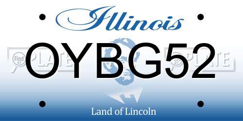 OYBG52 Illinois License Plate