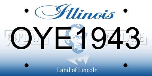 OYE1943 Illinois License Plate