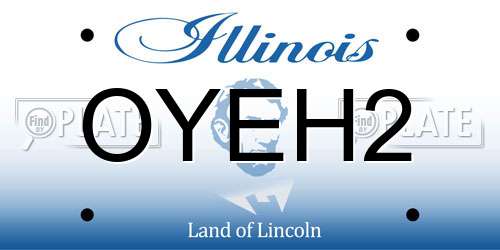 OYEH2 Illinois License Plate