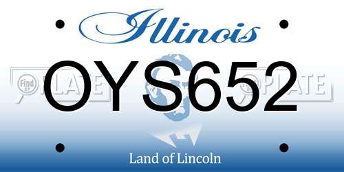 OYS652 Illinois License Plate