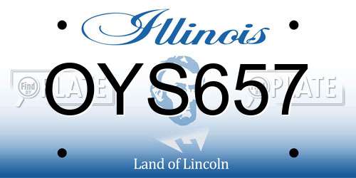 OYS657 Illinois License Plate