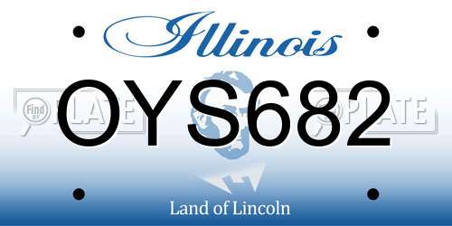 OYS682 Illinois License Plate