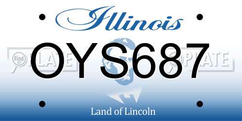 OYS687 Illinois License Plate