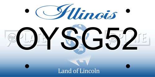 OYSG52 Illinois License Plate