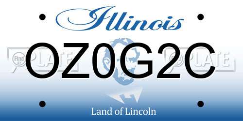 OZ0G2C Illinois License Plate