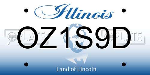 OZ1S9D Illinois License Plate