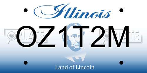 OZ1T2M Illinois License Plate