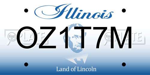 OZ1T7M Illinois License Plate