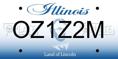 OZ1Z2M Illinois License Plate