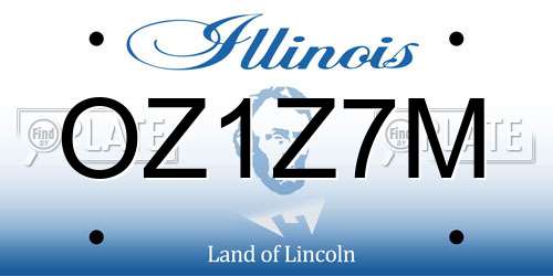 OZ1Z7M Illinois License Plate