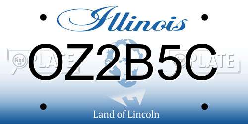 OZ2B5C Illinois License Plate