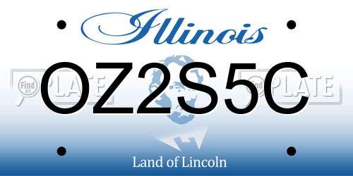 OZ2S5C Illinois License Plate