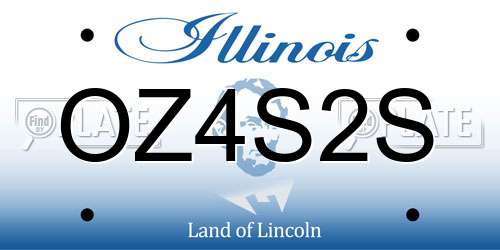 OZ4S2S Illinois License Plate