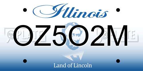 OZ5O2M Illinois License Plate