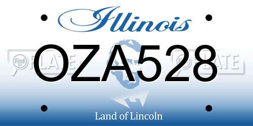 OZA528 Illinois License Plate