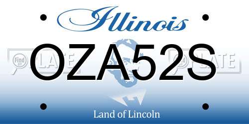 OZA52S Illinois License Plate