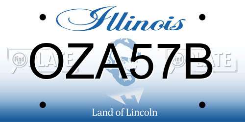 OZA57B Illinois License Plate