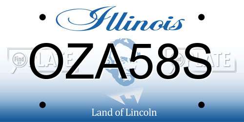 OZA58S Illinois License Plate