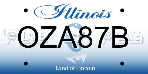 OZA87B Illinois License Plate