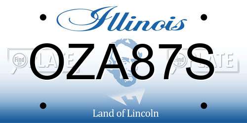OZA87S Illinois License Plate