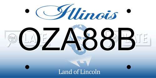 OZA88B Illinois License Plate