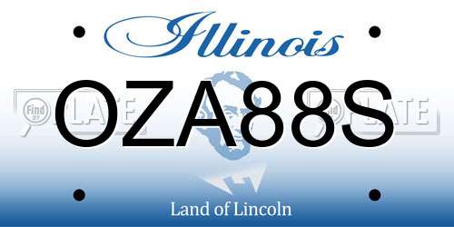 OZA88S Illinois License Plate